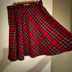 ModCloth Red and Yellow Plaid Skirt
